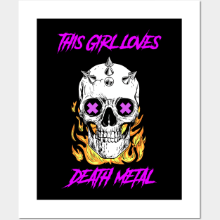 DeathMetal - Metal Girl Posters and Art